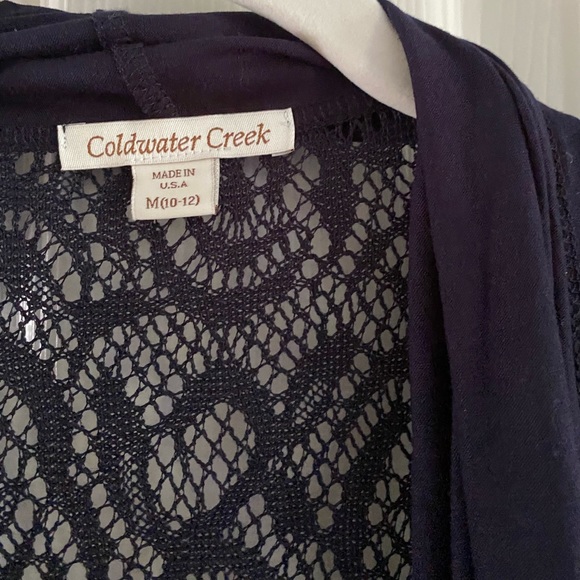 Sleeveless Draped Open Front Cardigan Vest- Coldwater Creek - Picture 2 of 6